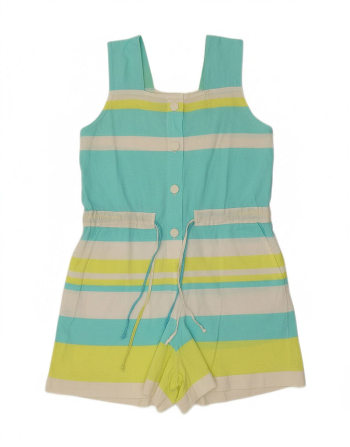 VERDISSIMA Womens Sleeveless Playsuit IT 42 Medium Multicoloured Striped Vintage Verdissima and Second-Hand Verdissima from Messina Hembry 