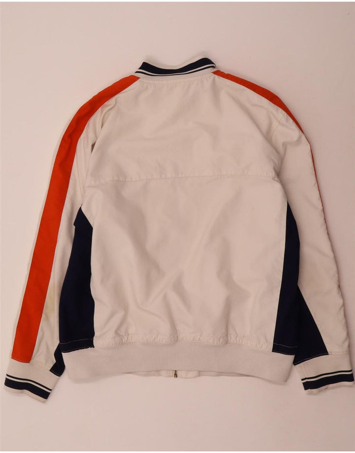 Nike Herren-Trainingsanzug-Oberteiljacke UK 45/47 XL Weißer Colourblock-Polyester