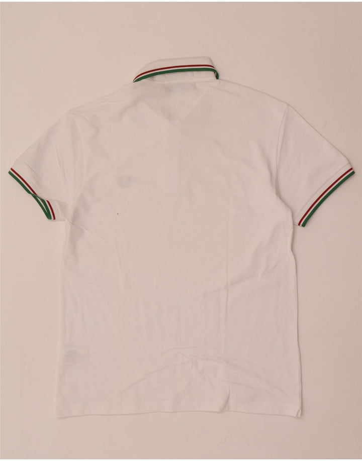 Leichtes und dehnbares Herren-Poloshirt aus mittelweißer Baumwolle von Fred Perry