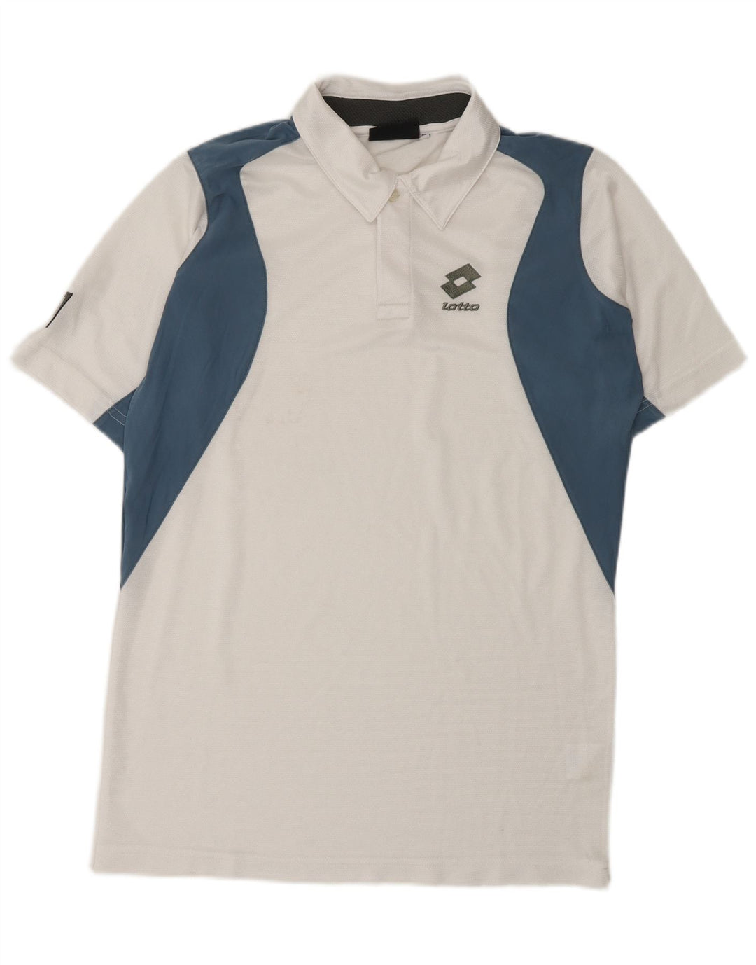 LOTTO Herren-Poloshirt XL, weißes Colourblock-Polyester
