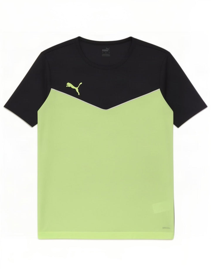 Puma Herren T-Shirt Top Large Schwarz Colourblock Polyester