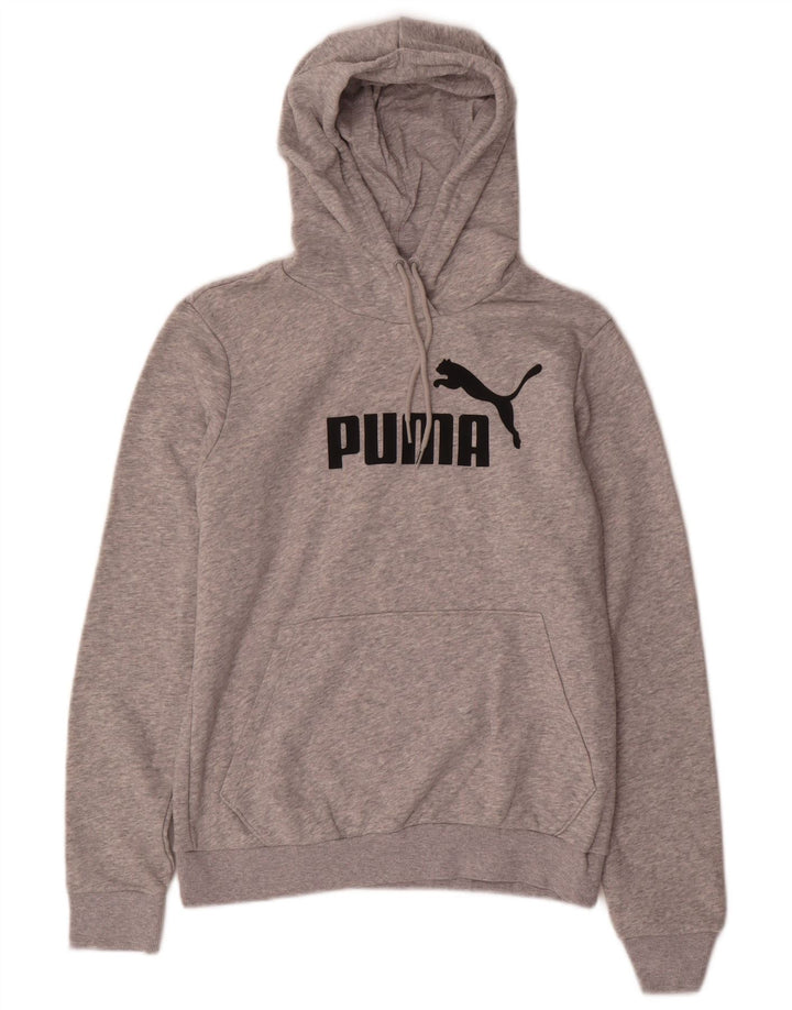 Puma Damen Graphic Hoodie Pullover UK 12 Mittelgrau