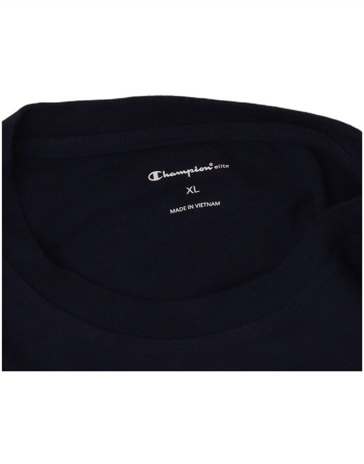 Champion Herren Grafik-T-Shirt-Oberteil XL Marineblau