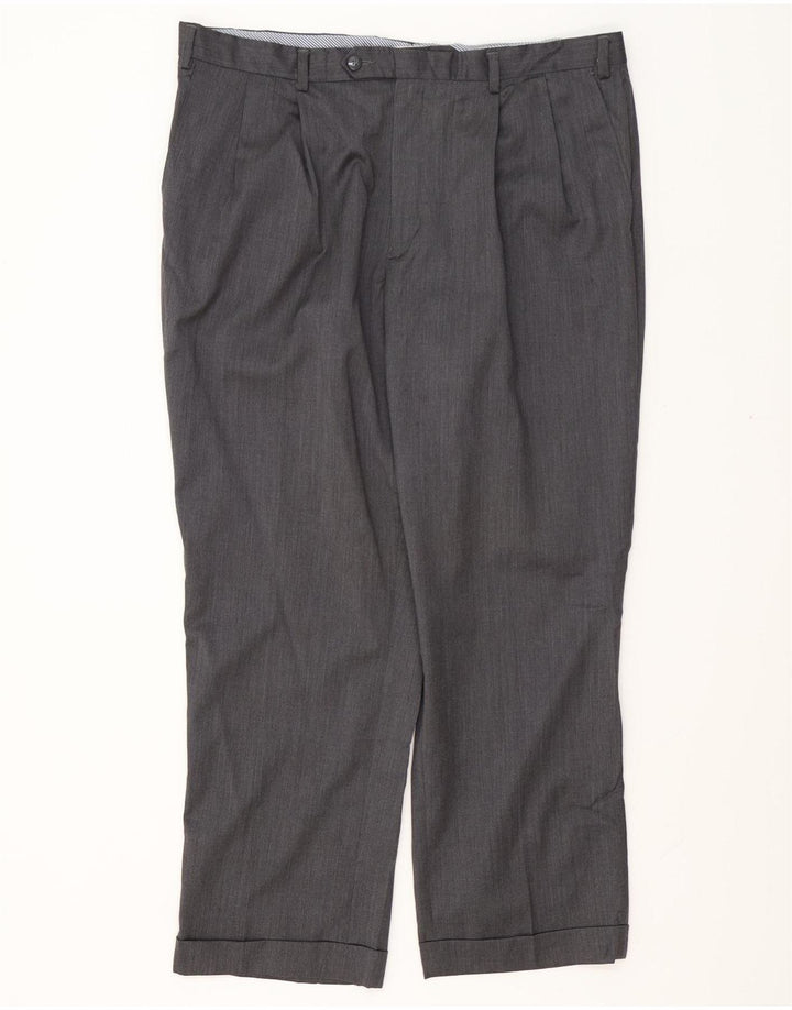 IZOD Herren-Anzughose mit Pegged-Anzug, W38, L29, graue Wolle