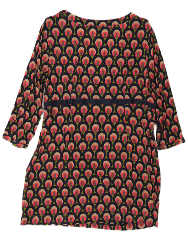 Boden Damen-Kleid in A-Linie mit 3/4-Ärmeln, UK 18, XL, mehrfarbig, geometrisch