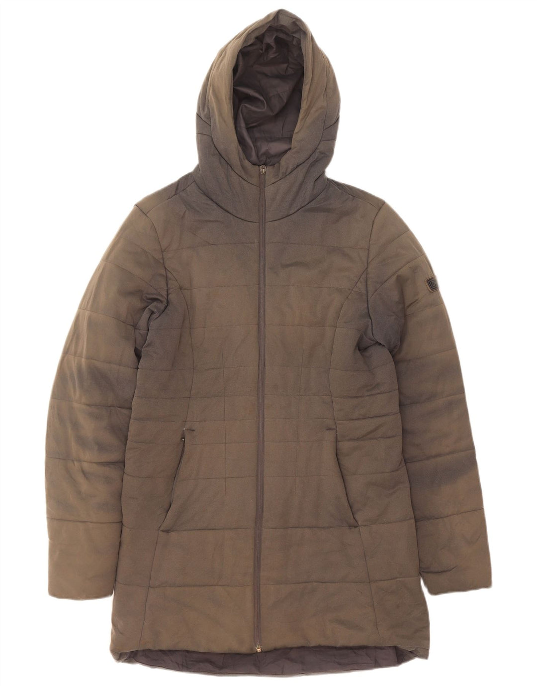 Berghaus Wattierter Damenmantel mit Kapuze, UK 14, Größe L, grau, Polyester