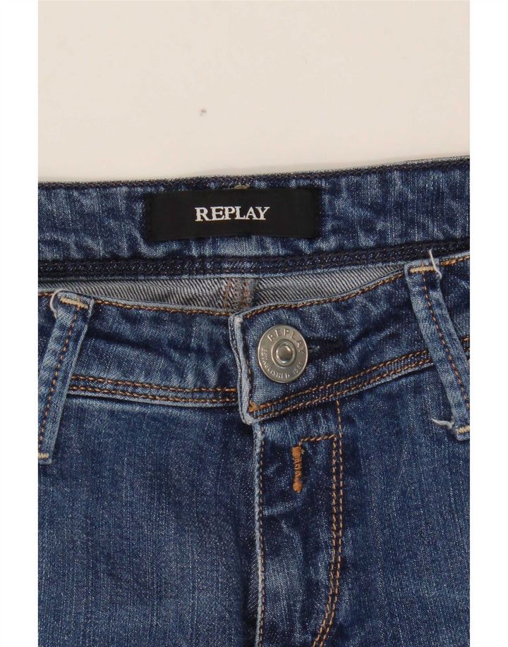 Replay Damen Skinny Jeans W29 L31 Blau