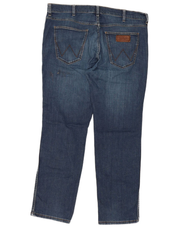 WRANGLER Herren Greensboro Straight Jeans W36 L30 Blaue Baumwolle