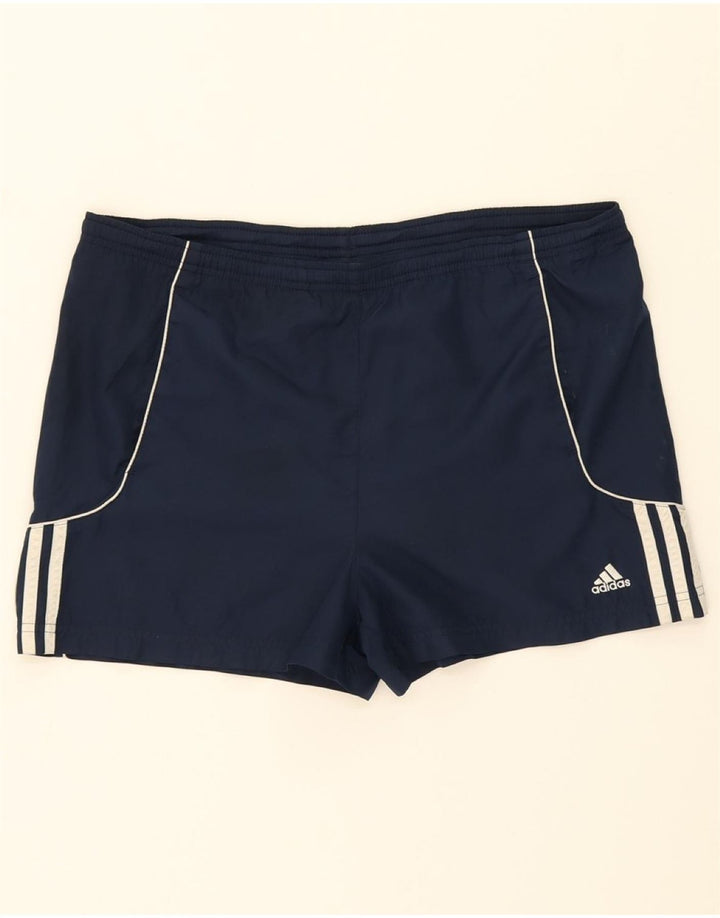 ADIDAS Mens Sport Shorts Small Navy Blue Polyester Vintage Adidas and Second-Hand Adidas from Messina Hembry 