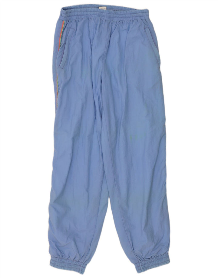 Vintage Herren-Trainingshose, Jogginghose, groß, blau gestreift, Polyamid