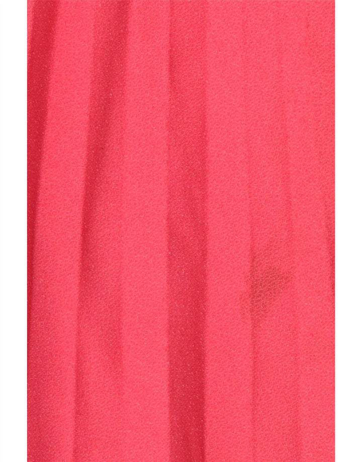 Vintage Damen Ärmelloses Maxikleid UK 12 Mittelrosa