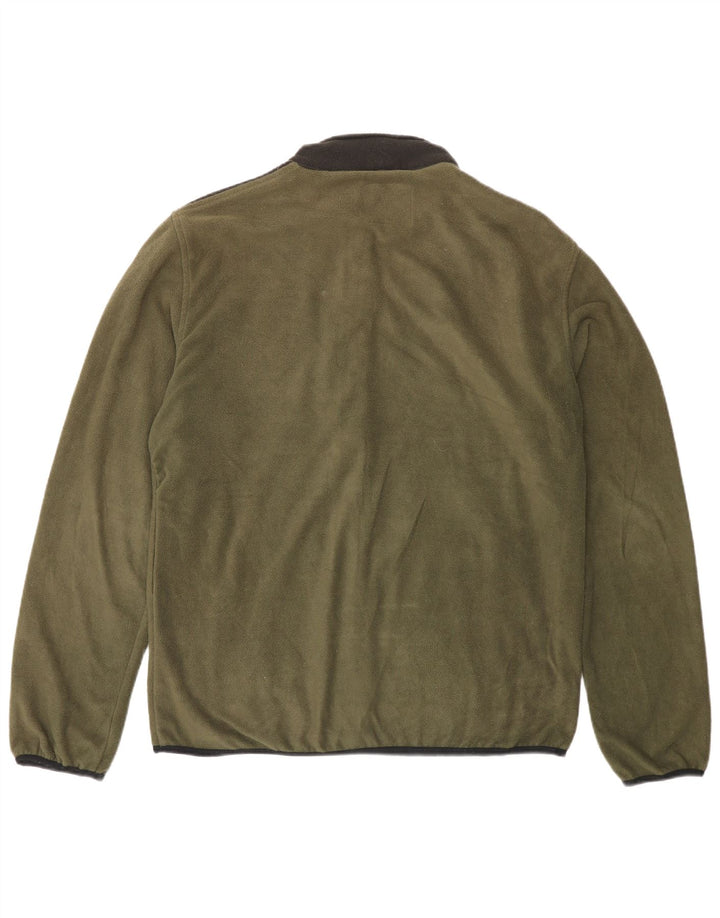 Jack & Jones Herren Fleecejacke UK 40 Large Grün Farbblock