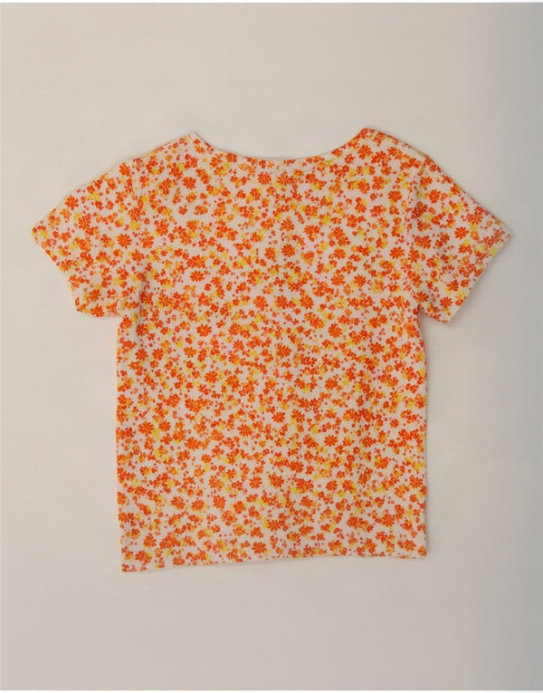 Gap Damen-T-Shirt-Oberteil, UK-Größe 44, Größe L, weiß, geblümt, Baumwolle