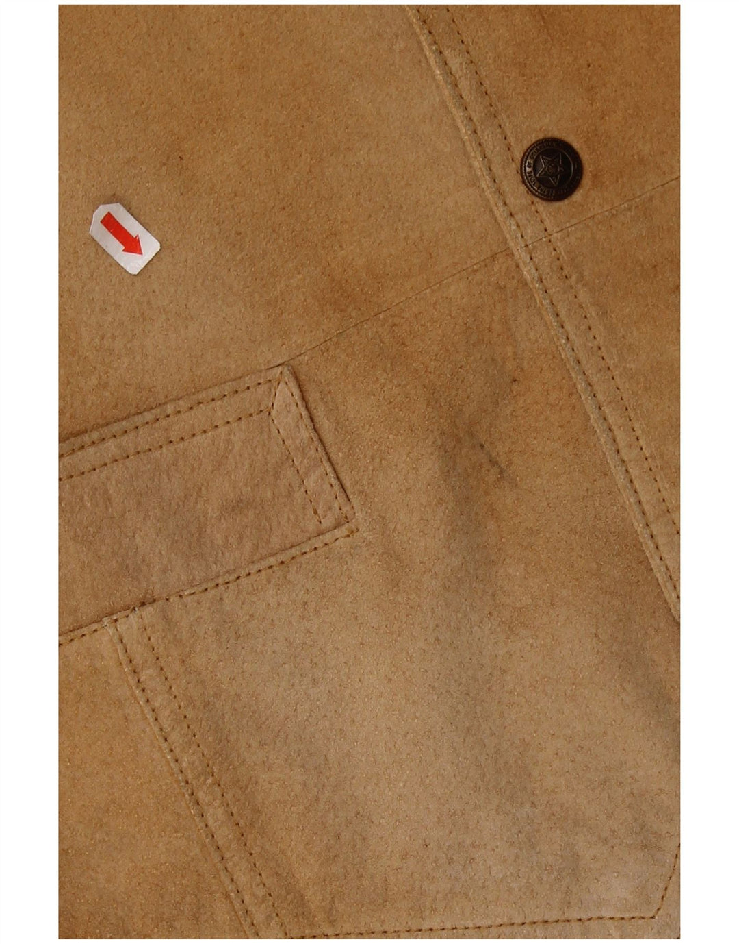 VINTAGE Herren Wildlederweste IT 44 XS Braunes Leder