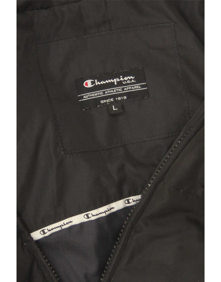 Champion Damen-Jacke mit Kapuze, gepolstert, Größe 46, Schwarz