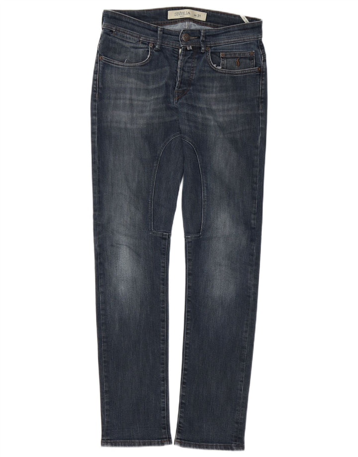 SIVIGLIA Herren Slim Jeans W31 L32 Marineblau Baumwolle