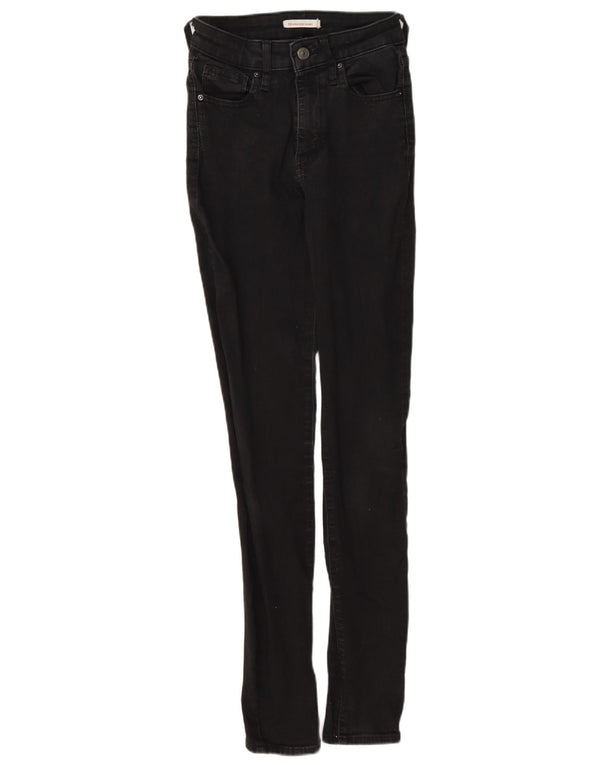 Levi's Damen 721 High Rise Skinny Jeans W26 L32 Graue Baumwolle