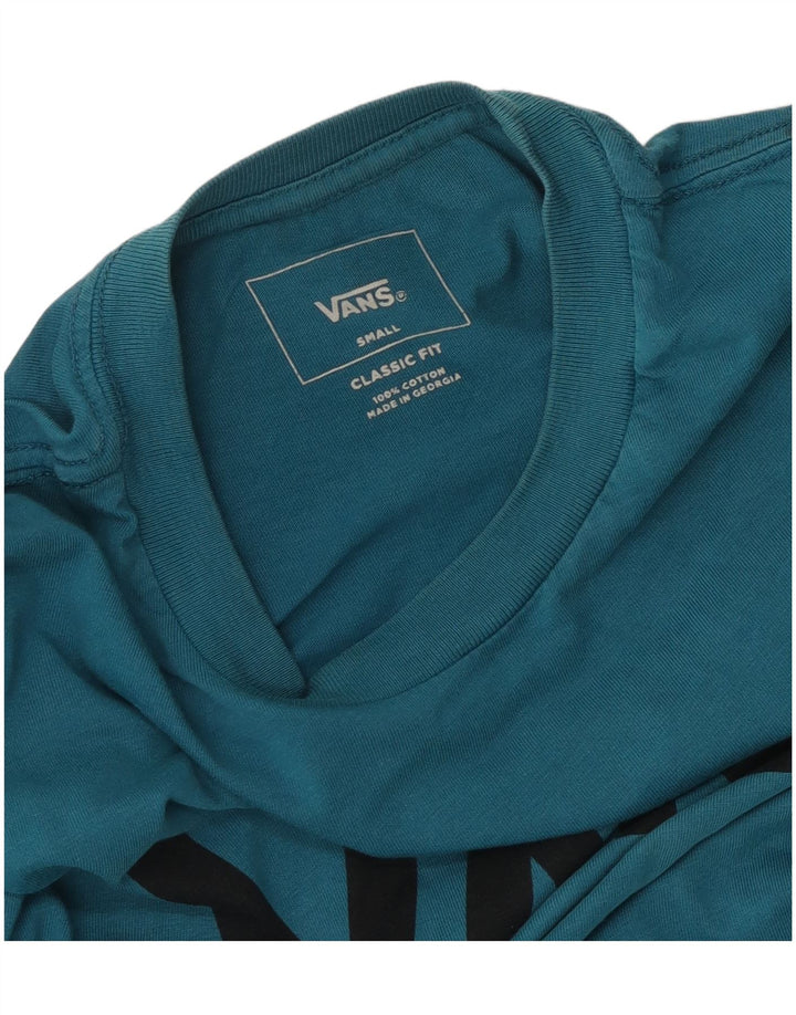 VANS Herren-T-Shirt mit klassischer Passform, Grafik, Größe S, Blau, Baumwolle