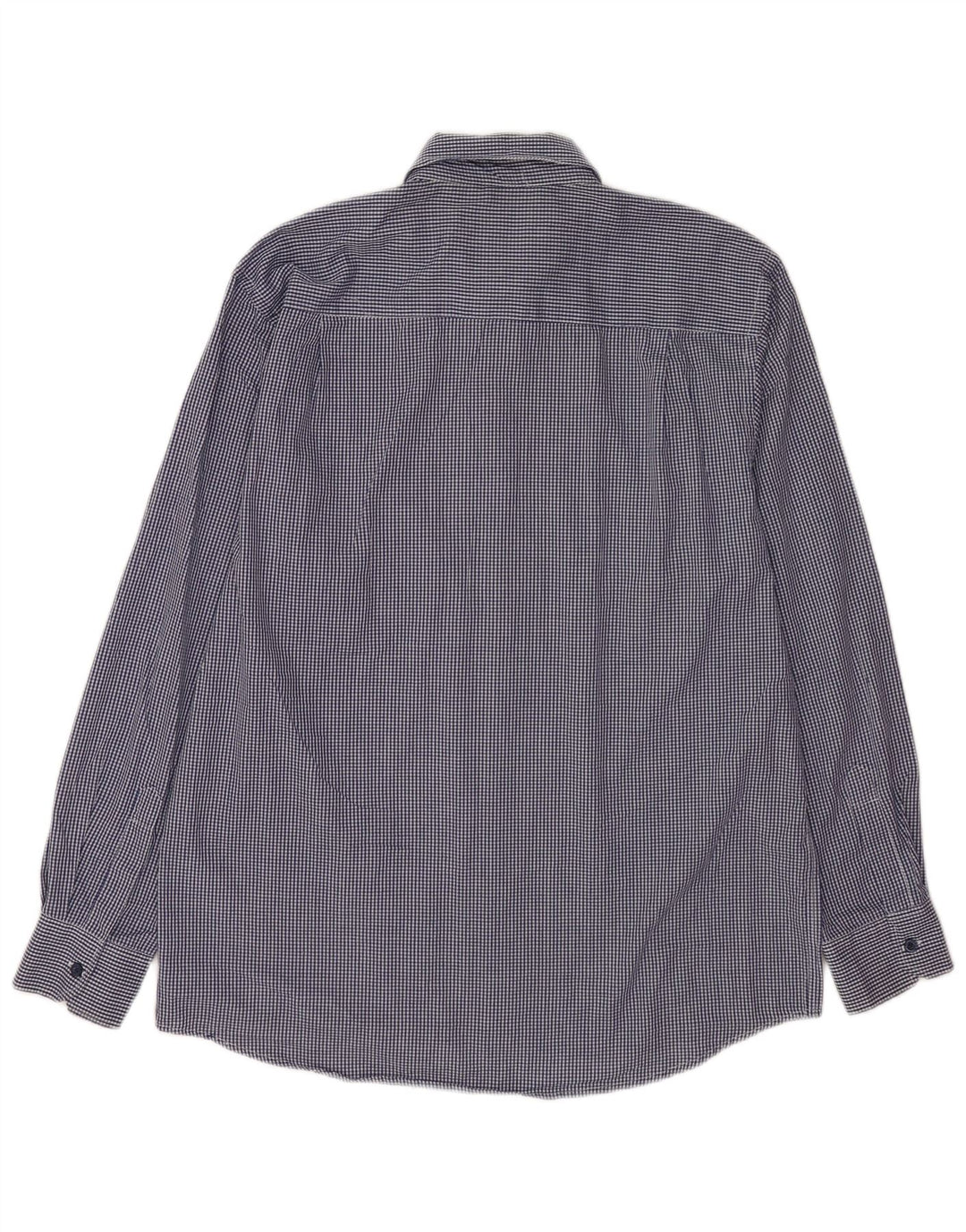 Pierre Cardin Herren-Hemd, reguläre Passform, XL, Marineblau, Gingham-Polyester