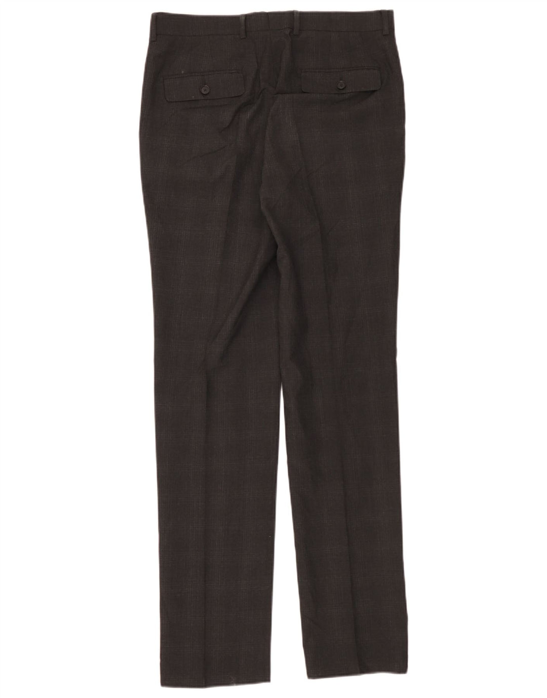 Marks & Spencer Herren-Anzughose mit super schmaler Passform, W32 L33, grau kariert