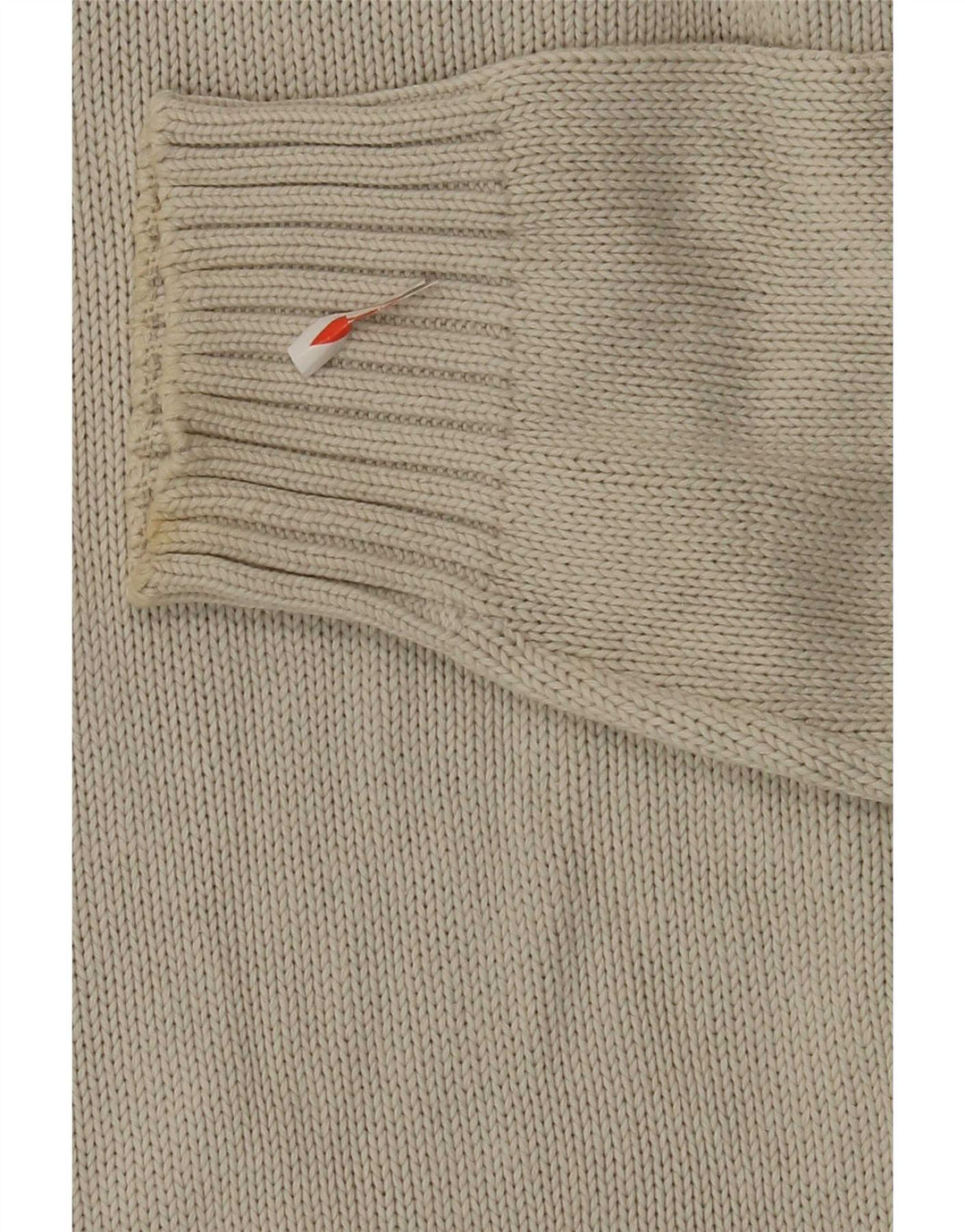 Murphy & Nye Herren-Pullover mit Reißverschluss am Hals, mittelbeige Baumwolle