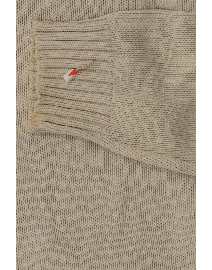 Murphy & Nye Herren-Pullover mit Reißverschluss am Hals, mittelbeige Baumwolle