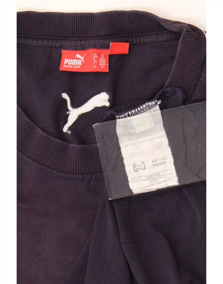 Puma Herren-T-Shirt mit Grafik, mittelgroß, marineblau, Baumwolle