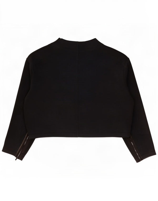 Nike Womens Oversized Top Langarm UK 12 Medium Black Cotton