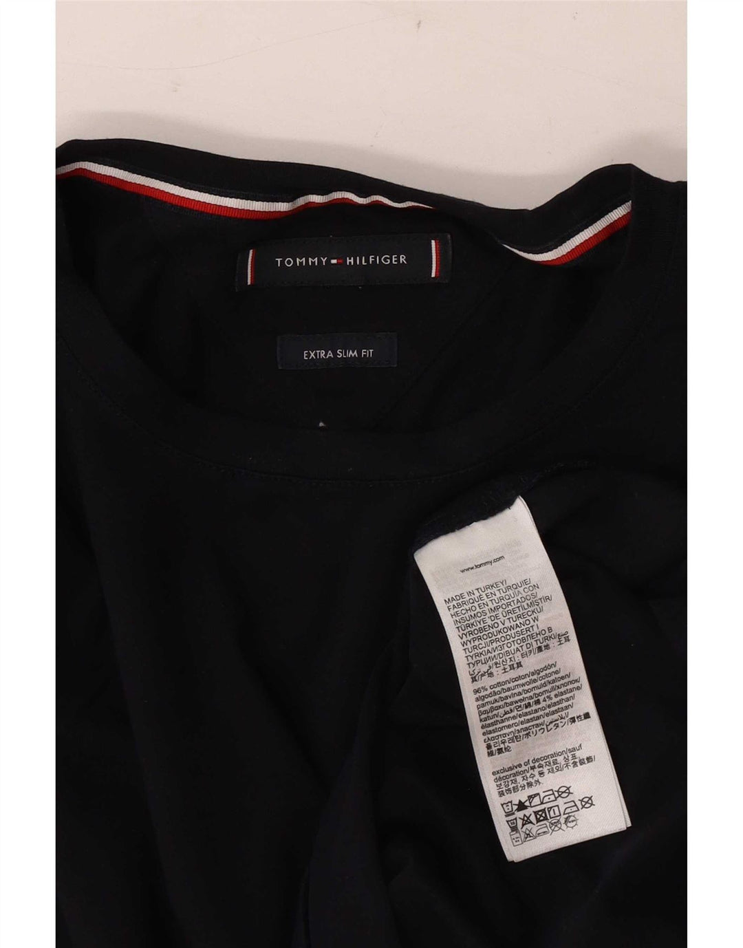 Tommy Hilfiger Herren Extra Slim Top Langarm Medium Marineblau Baumwolle