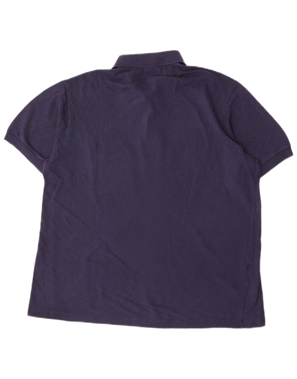 Lacoste Herren-Poloshirt, Größe 6 XL, marineblaue Baumwolle