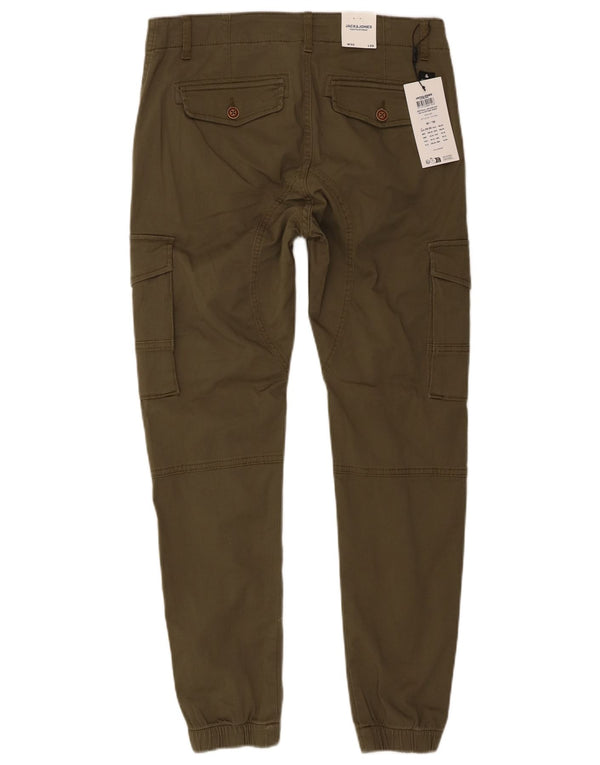 Jack & Jones Herren Paul Jogger Cargohose W30 L30 Khaki Baumwolle