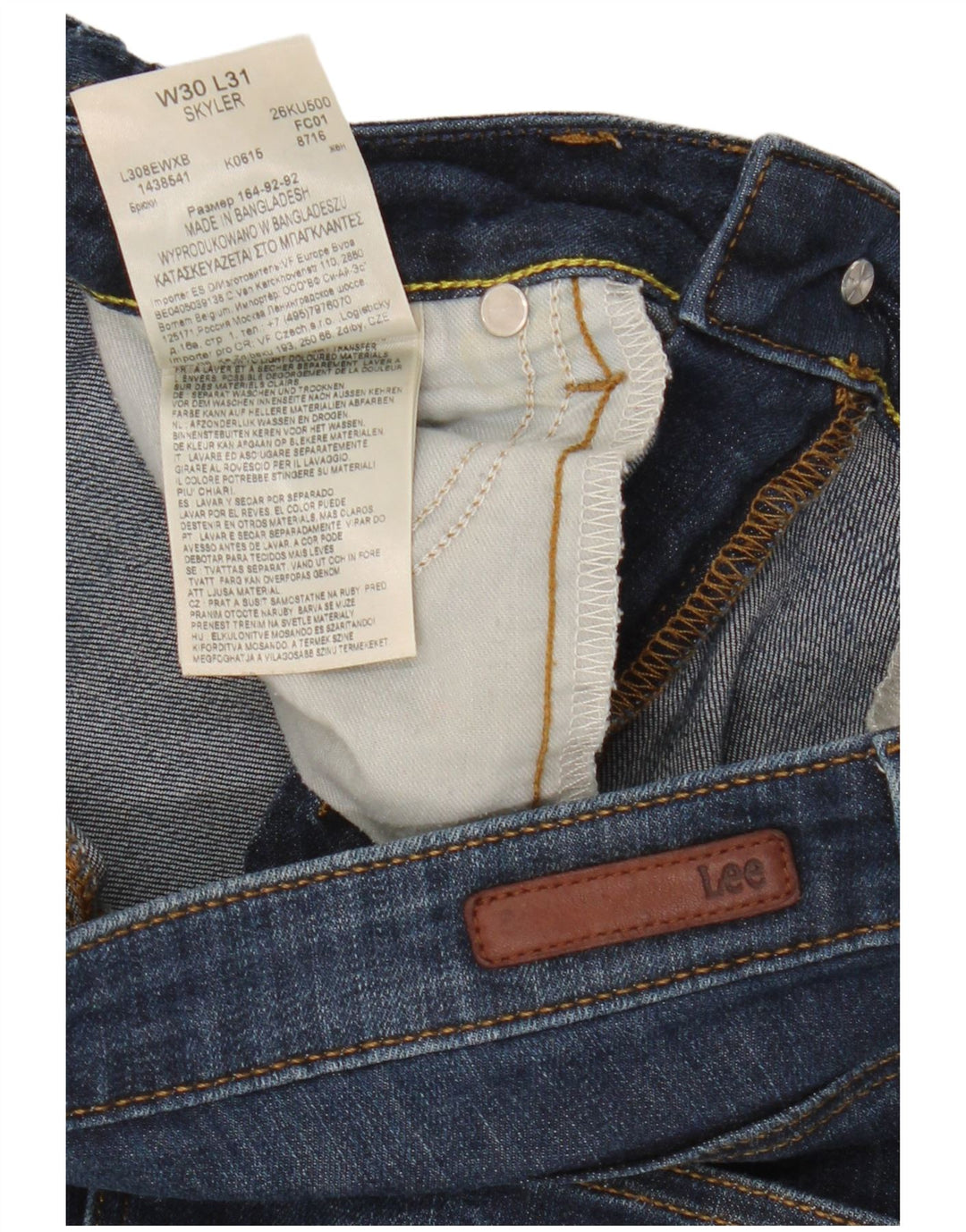 Lee Damen Skinny Jeans W30 L27 Blaue Baumwolle