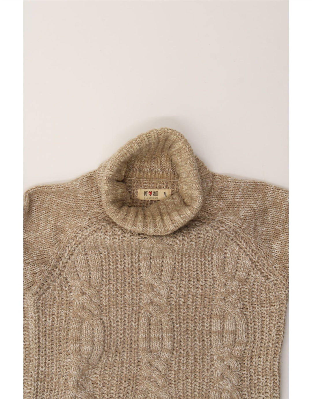 CLOCK HOUSE Womens Roll Neck Jumper Sweater UK 12 Medium Brown Flecked Vintage CLOCK HOUSE and Second-Hand CLOCK HOUSE from Messina Hembry 