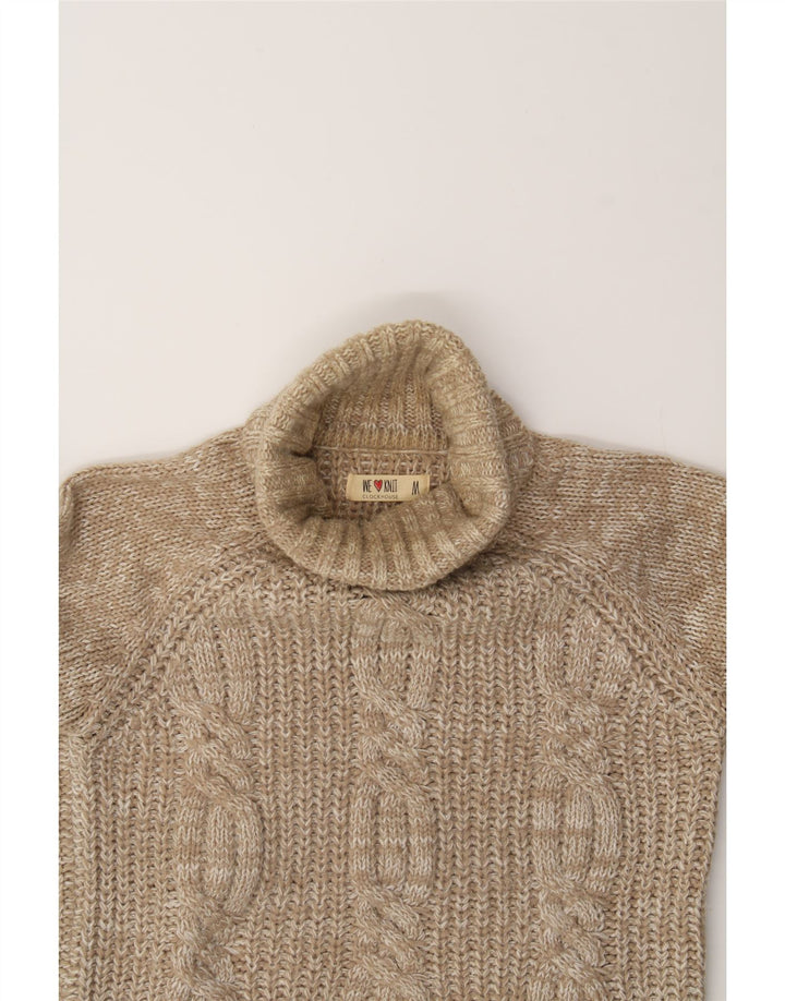 CLOCK HOUSE Womens Roll Neck Jumper Sweater UK 12 Medium Brown Flecked Vintage CLOCK HOUSE and Second-Hand CLOCK HOUSE from Messina Hembry 