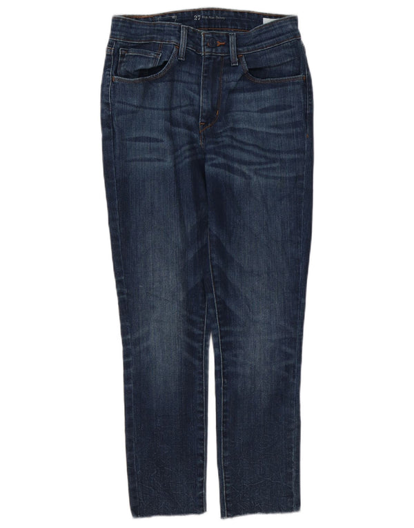 LEVI'S Damen-Jeans mit hohem Bund, Röhrenjeans, W27, L24, blaue Baumwolle