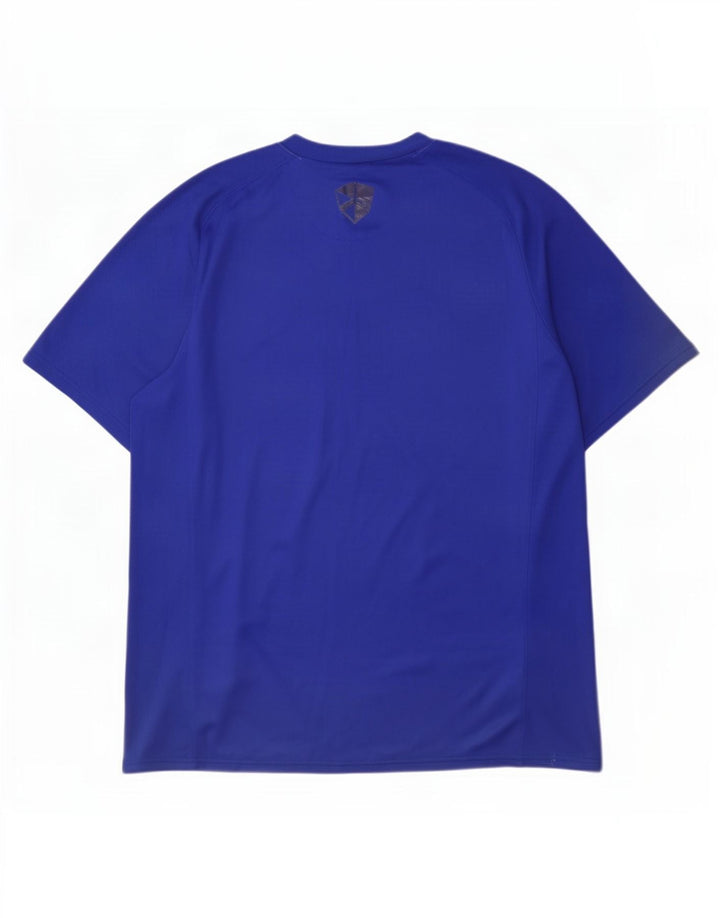 Nike Herren Dri Fit T-Shirt Top XL Blaues Colourblock-Polyester