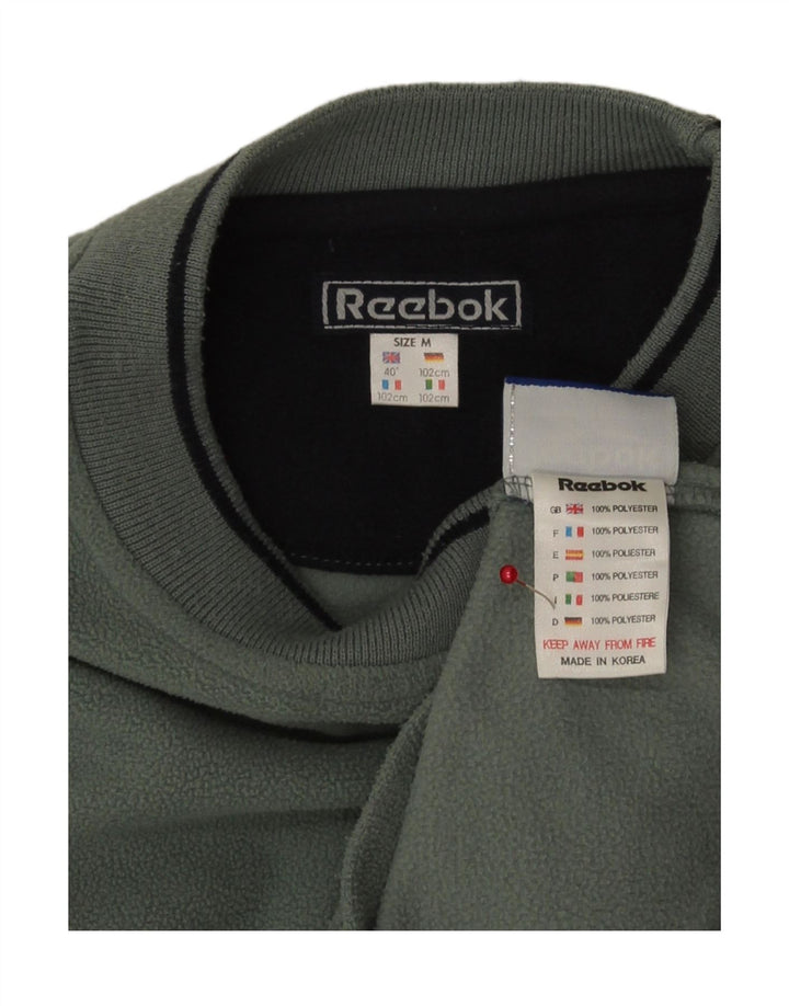 Reebok Herren Fleecepullover UK 40 Mittelgrünes Polyester