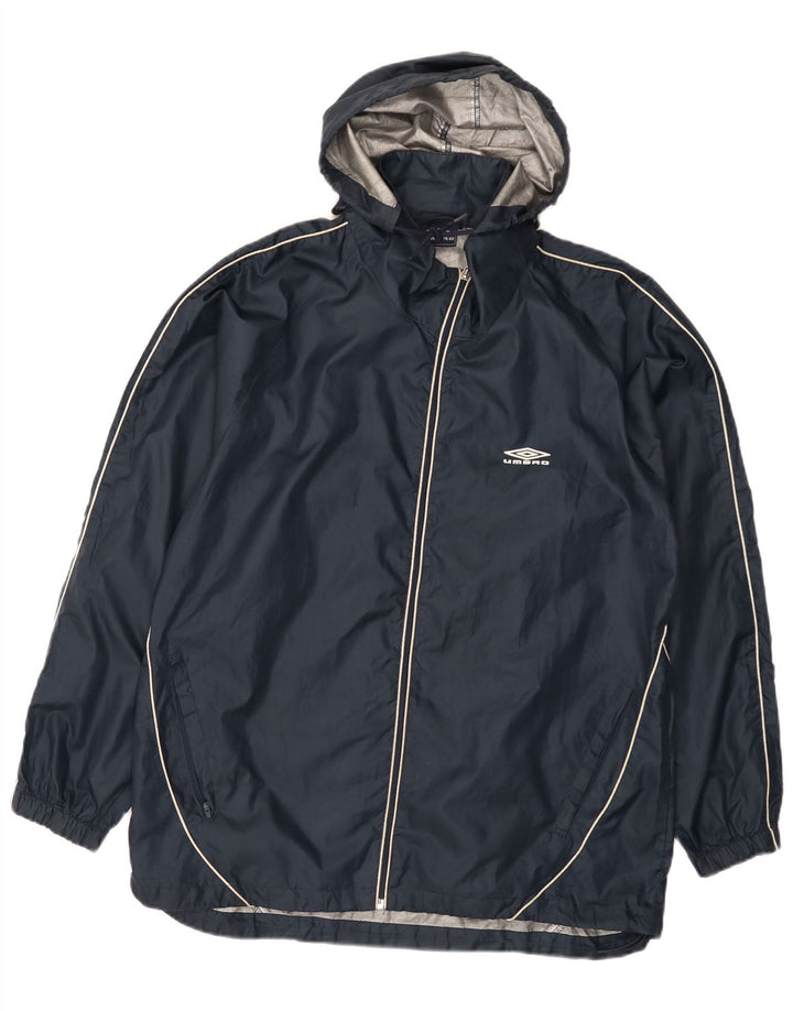 Umbro Herren-Regenjacke mit grafischer Kapuze, UK 38, mittelmarineblau, Polyester