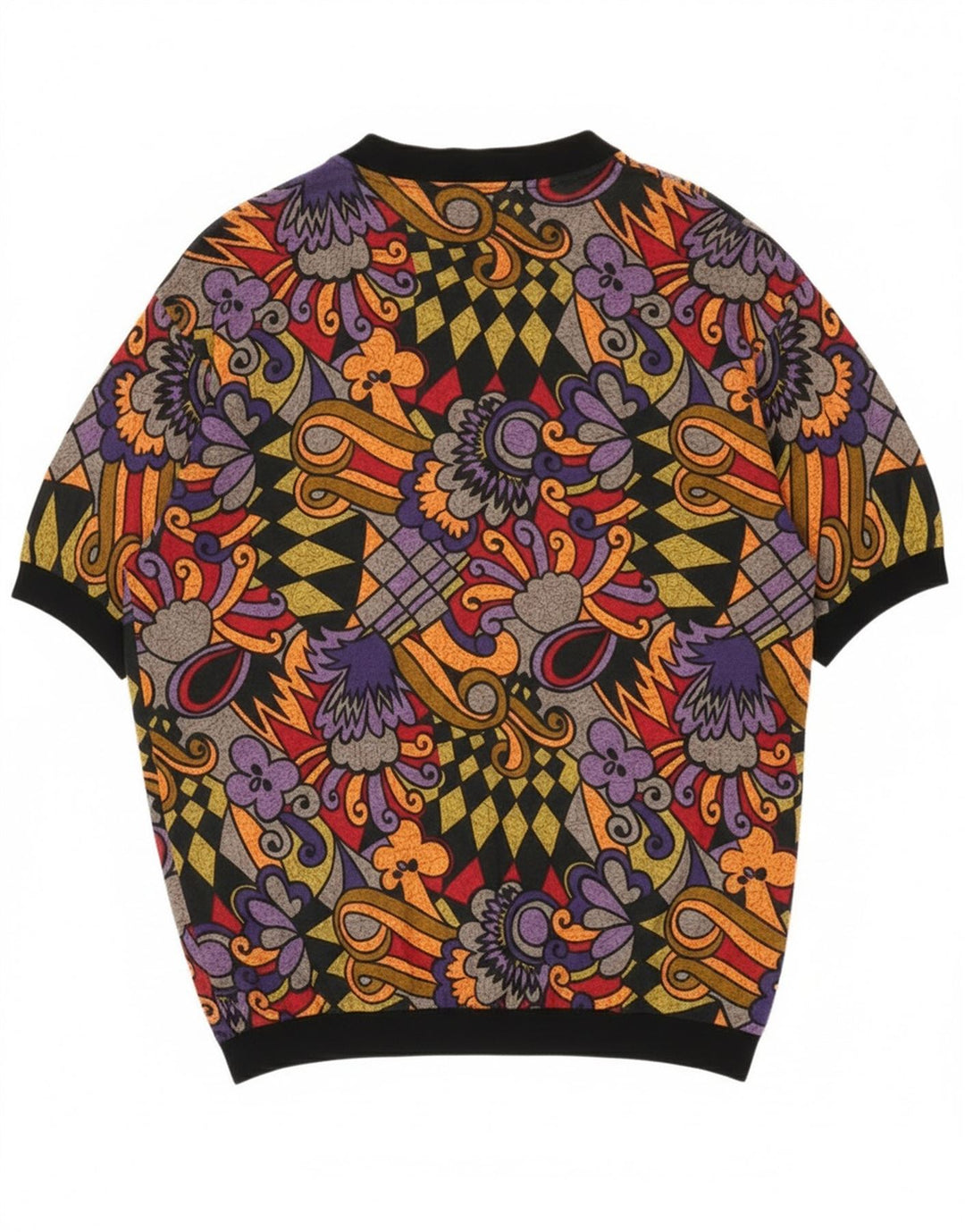 Vintage Damen Oversized Cardigan Top UK 16 Groß Mehrfarbig Geometrisch