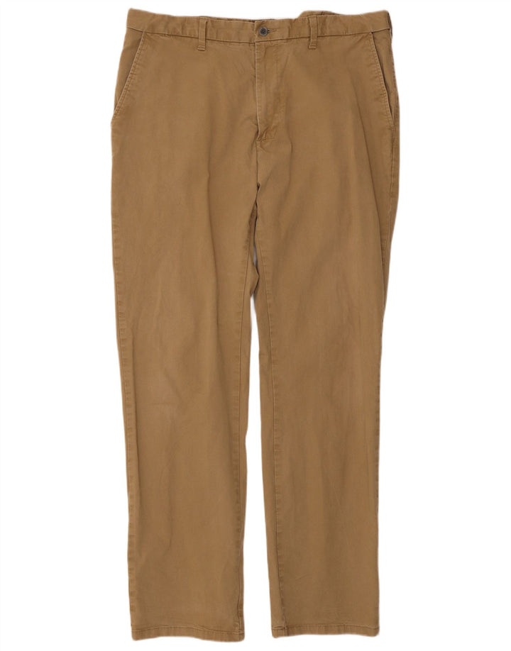Marks & Spencer Herren-Chinohose mit normaler Passform, W38 L33, beige Baumwolle