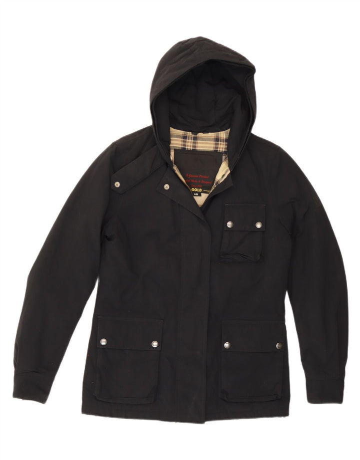 Belstaff Damen-Utility-Jacke mit Kapuze, EU 40, mittelschwarz, Polyamid
