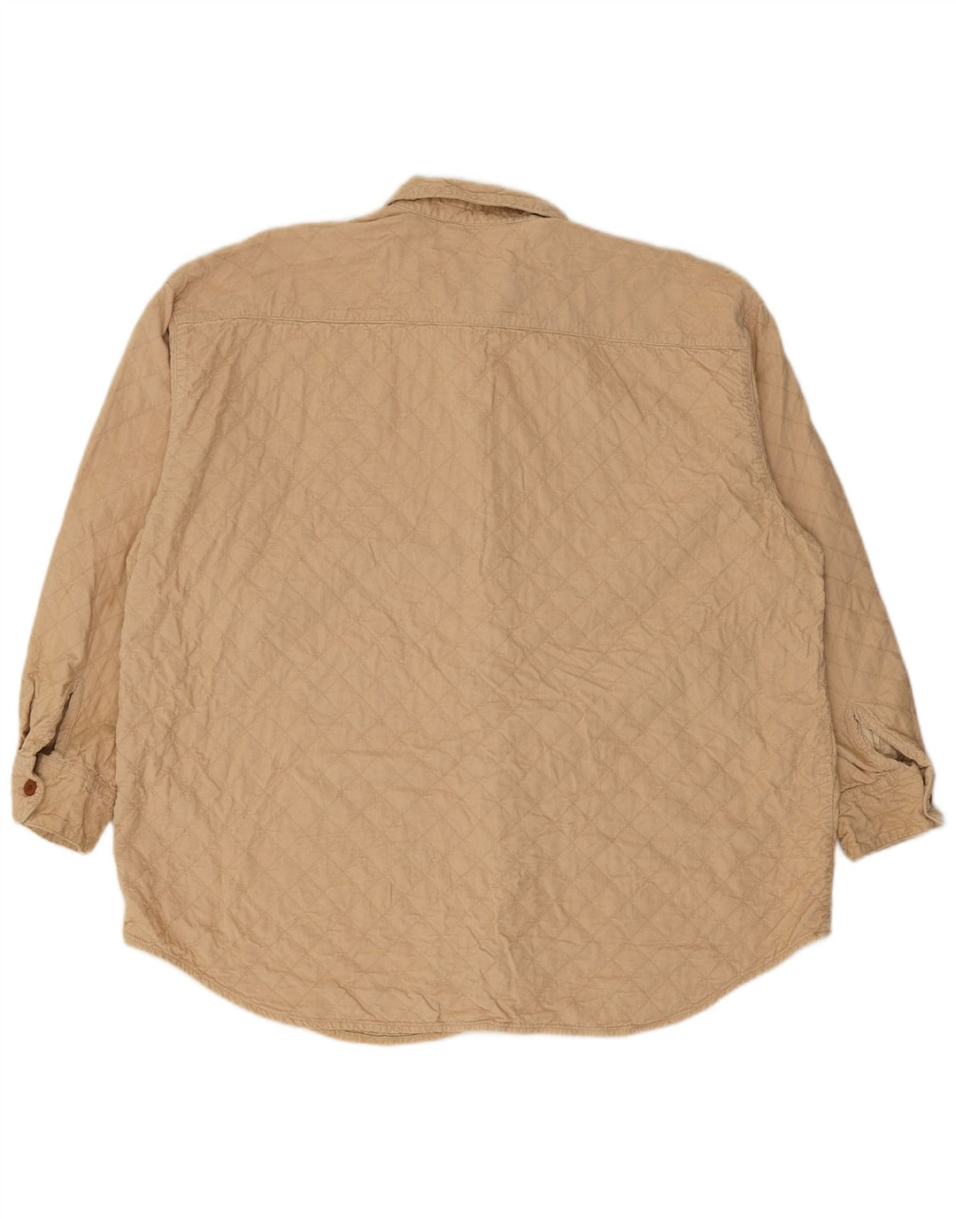 EDDIE BAUER Damen Übergroßes Cordhemd UK 16 Large Beige Baumwolle