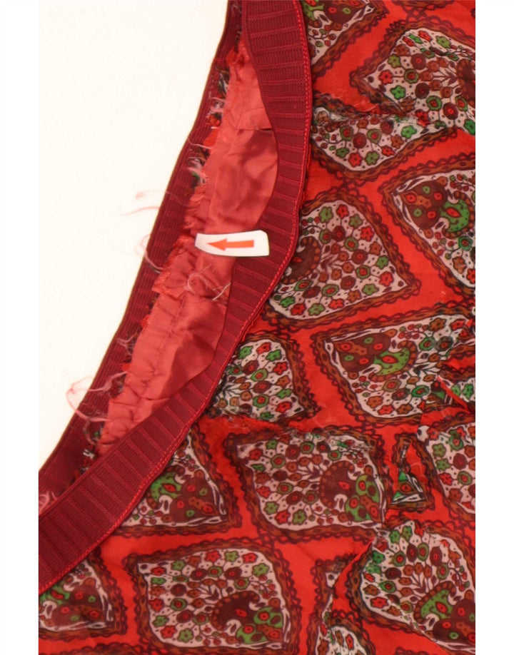 Vintage Damen A-Linienrock Medium W30 Kastanienbraun Paisley