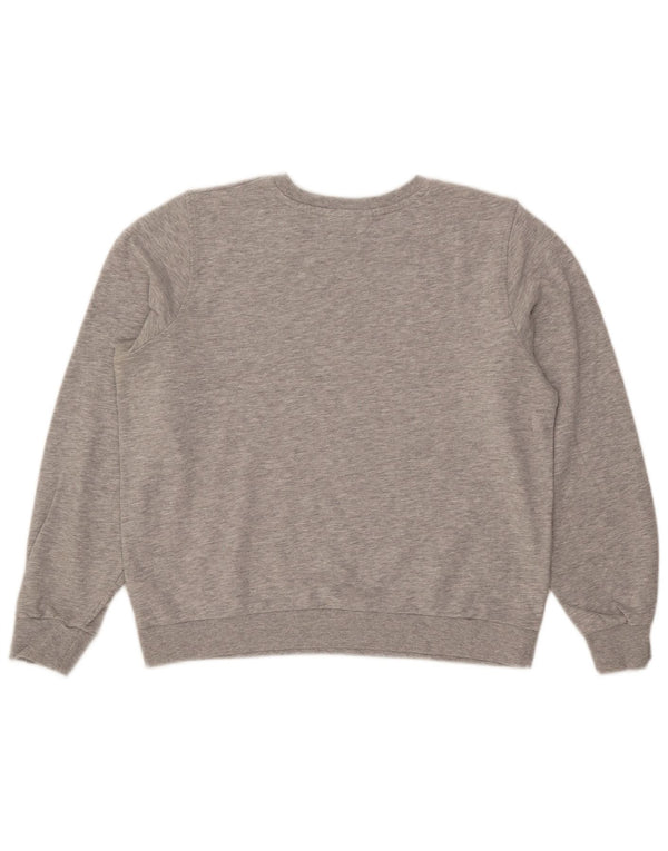 Marks & Spencer Damen Crop Sweatshirt Pullover UK 14 Large Grau meliert