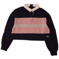 SUPERDRY übergroßes, kurzes Rugby-Poloshirt für Damen, UK 12, mittleres Marineblau