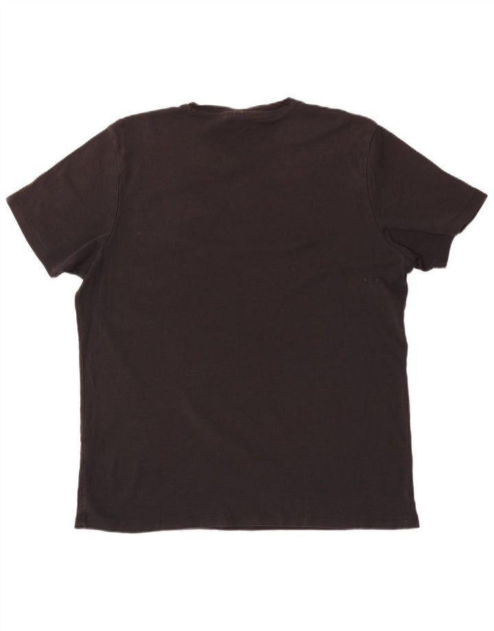 Hugo Boss Herren T-Shirt Top 2XL Schwarz Baumwolle
