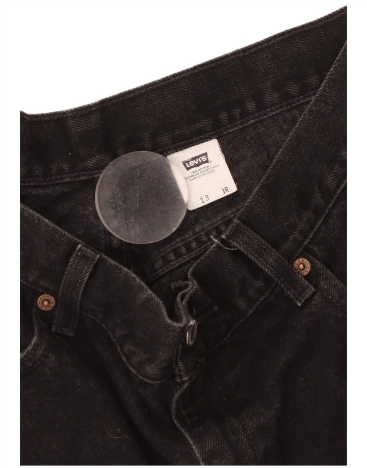 Levi's Damen-Jeansshorts mit hohem Bund, Größe 13, große schwarze Baumwolle