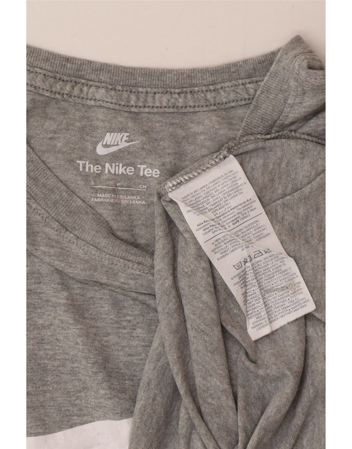 Nike Herren-T-Shirt mit Grafik, Größe S, graue Baumwolle