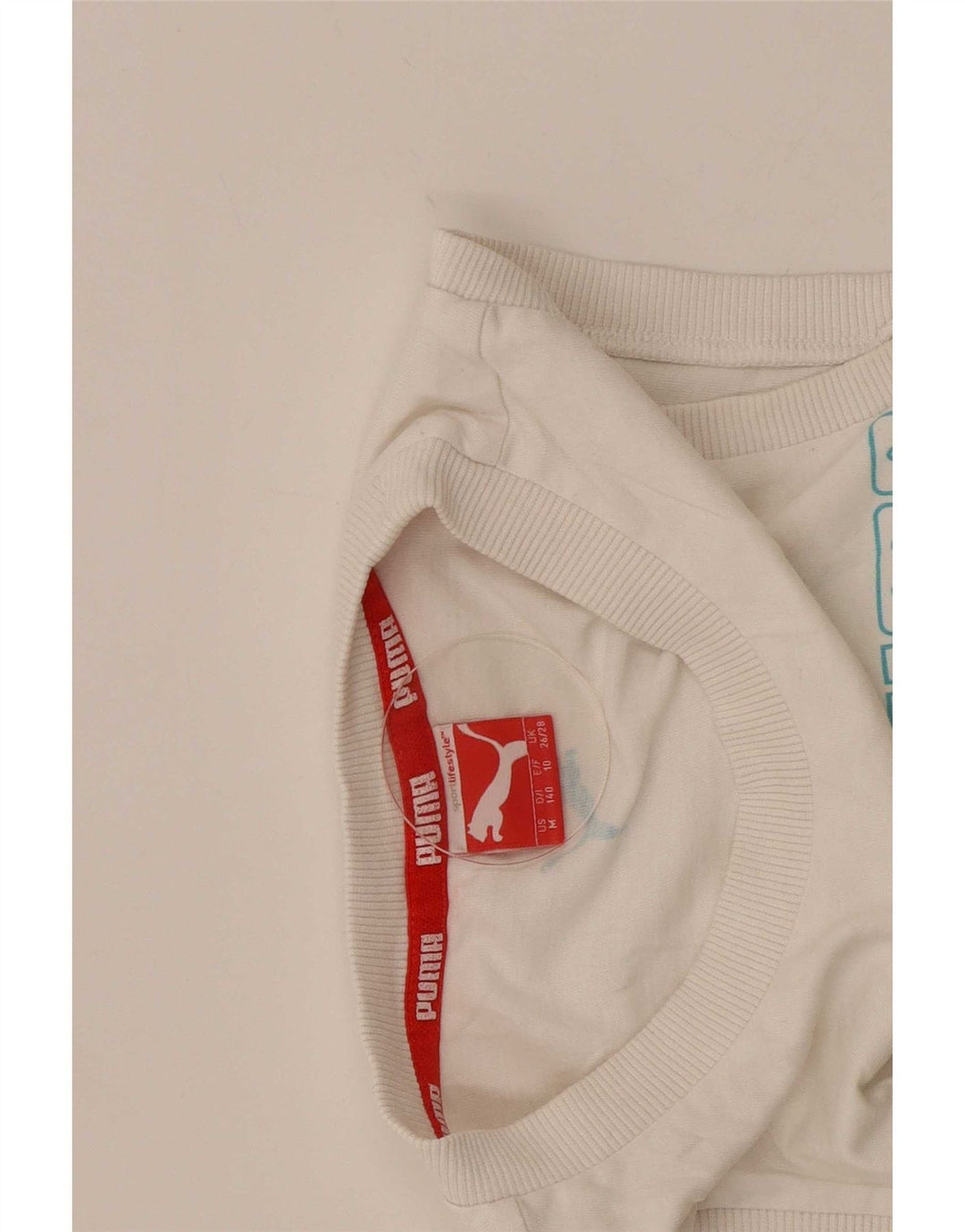Puma Jungen Grafik-Trägershirt, 9–10 Jahre, weiß gepunktet