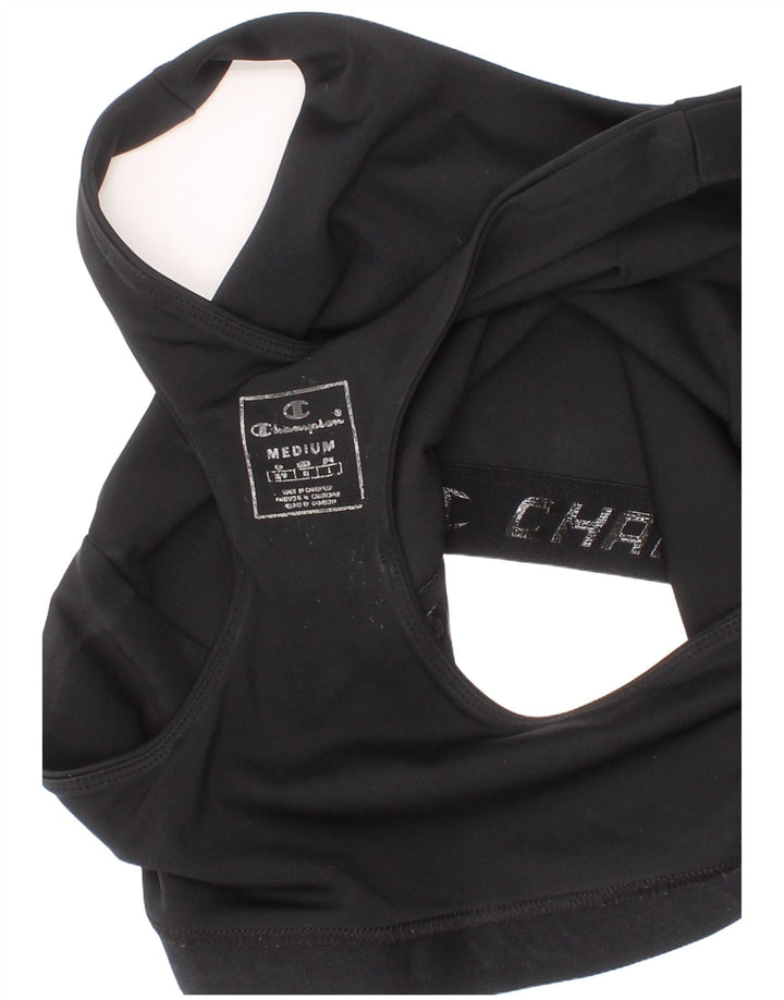 Champion Damen Sport-BH mit Grafik, Medium, Schwarz, Sport